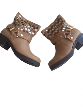 BLOCK ANKLE BOOTS WITH RHINESTONES BEZ MT010_24705